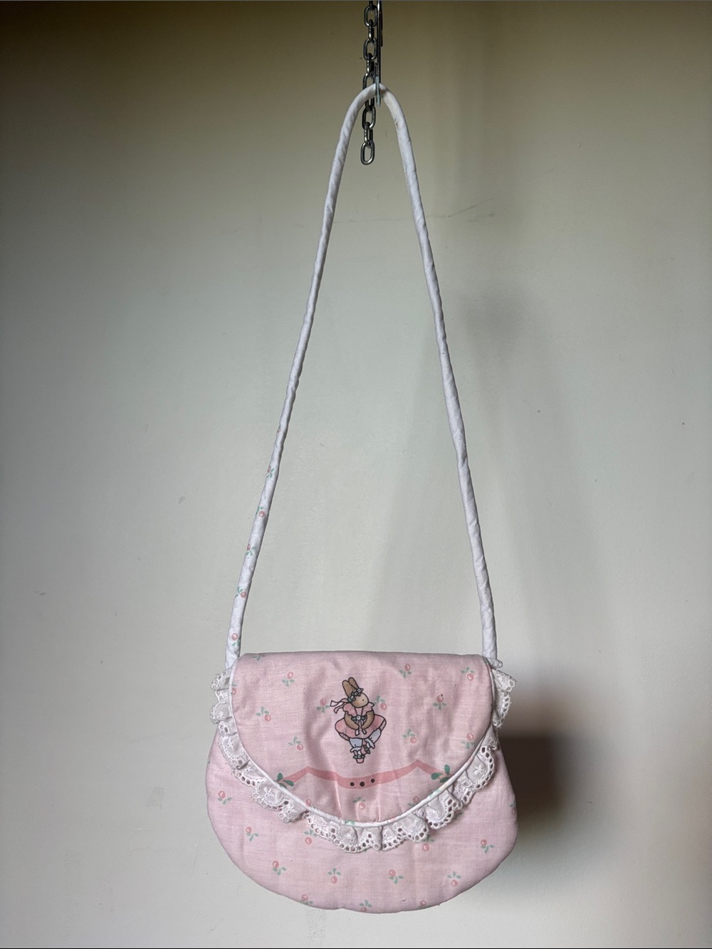 Vintage Pink Floral Mini Shoulder Bag Ballerina Bunny 🐰